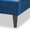 Baxton Studio Gothard  Navy Blue Velvet Upholstered and Dark Brown Finished Wood King Size Platform Bed 215-12366-ZORO - alternate 4